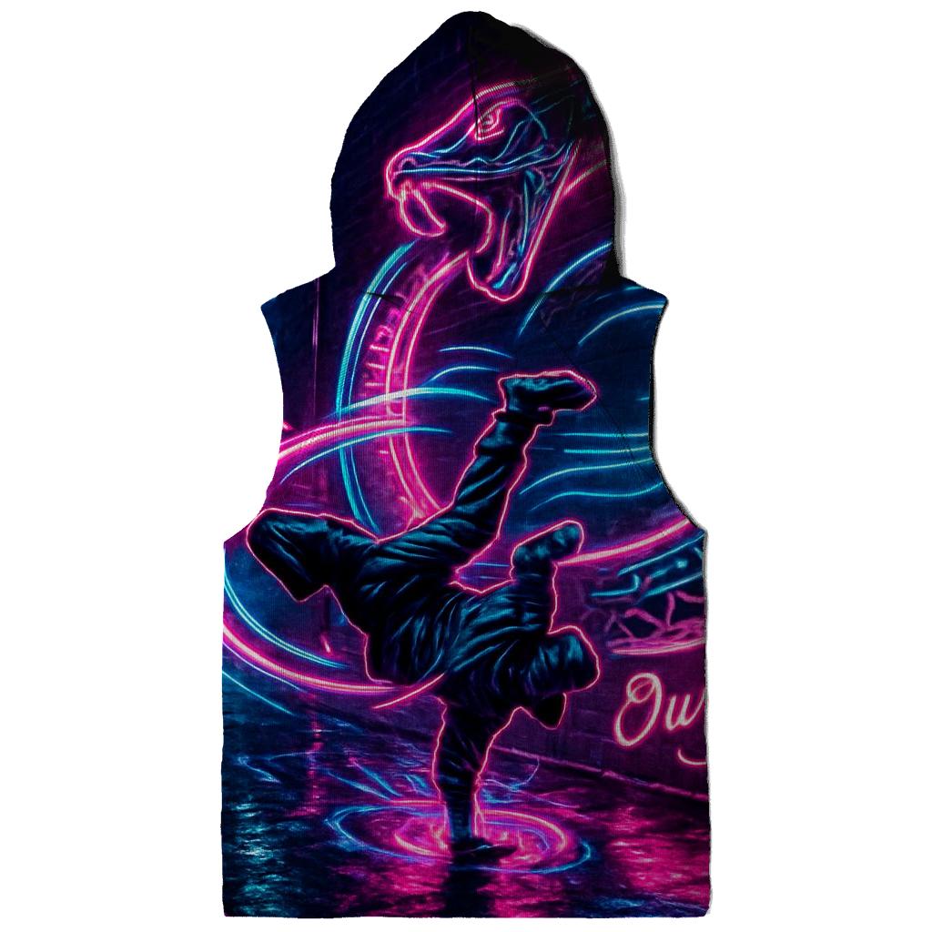 Neon Ouroboros Alley zip-up hoodies