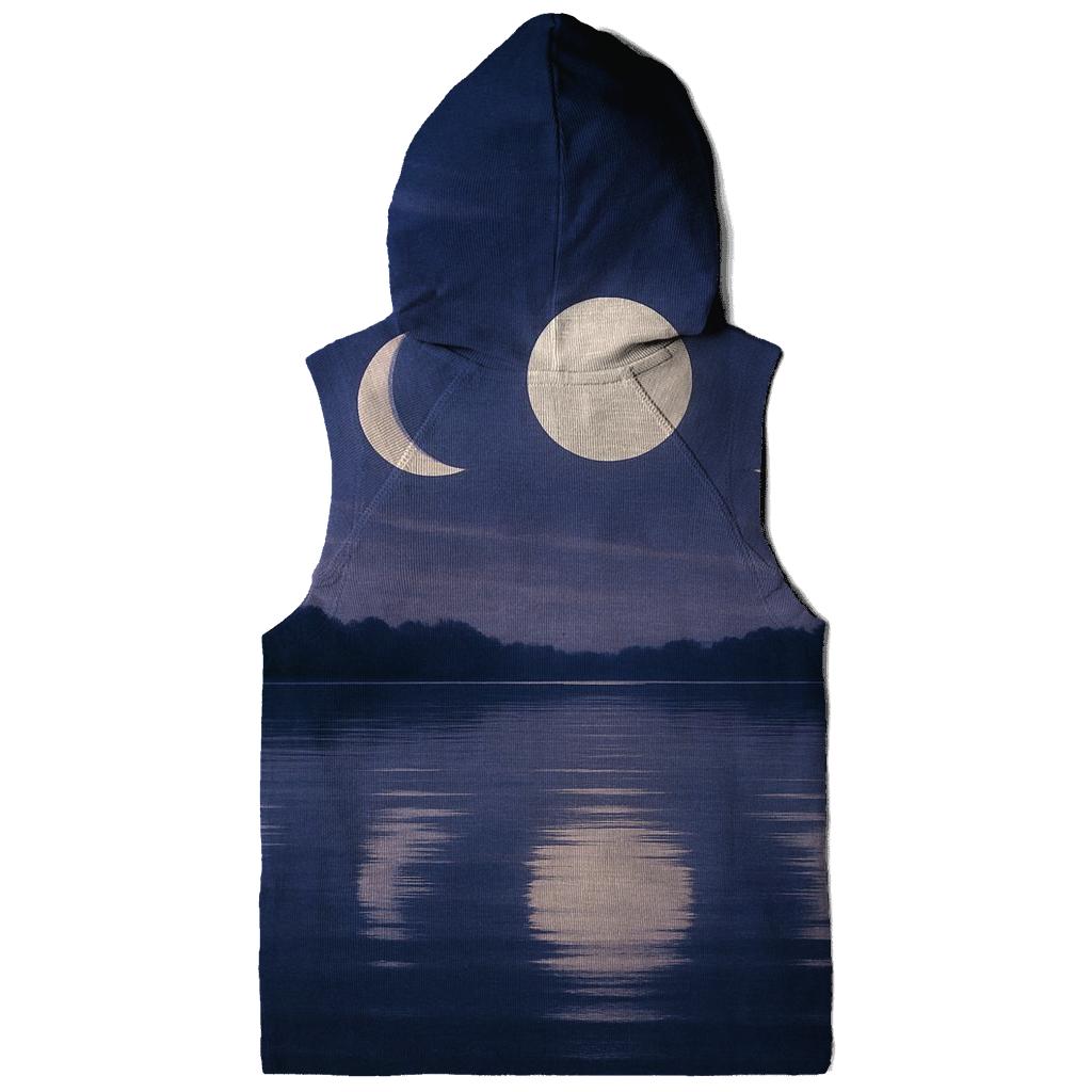 Moon Phase Reflection printed hoodies