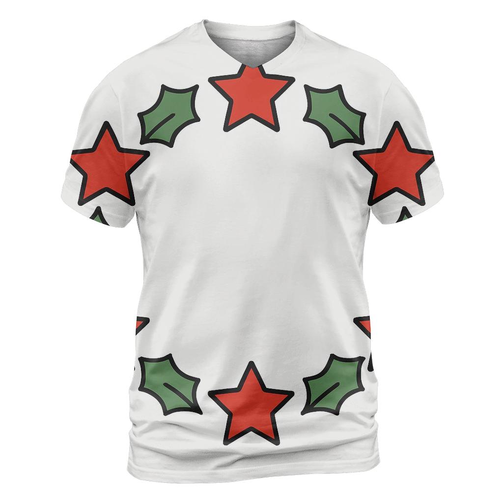 Starry Holly Wreath Harmony creative print fashion shirts