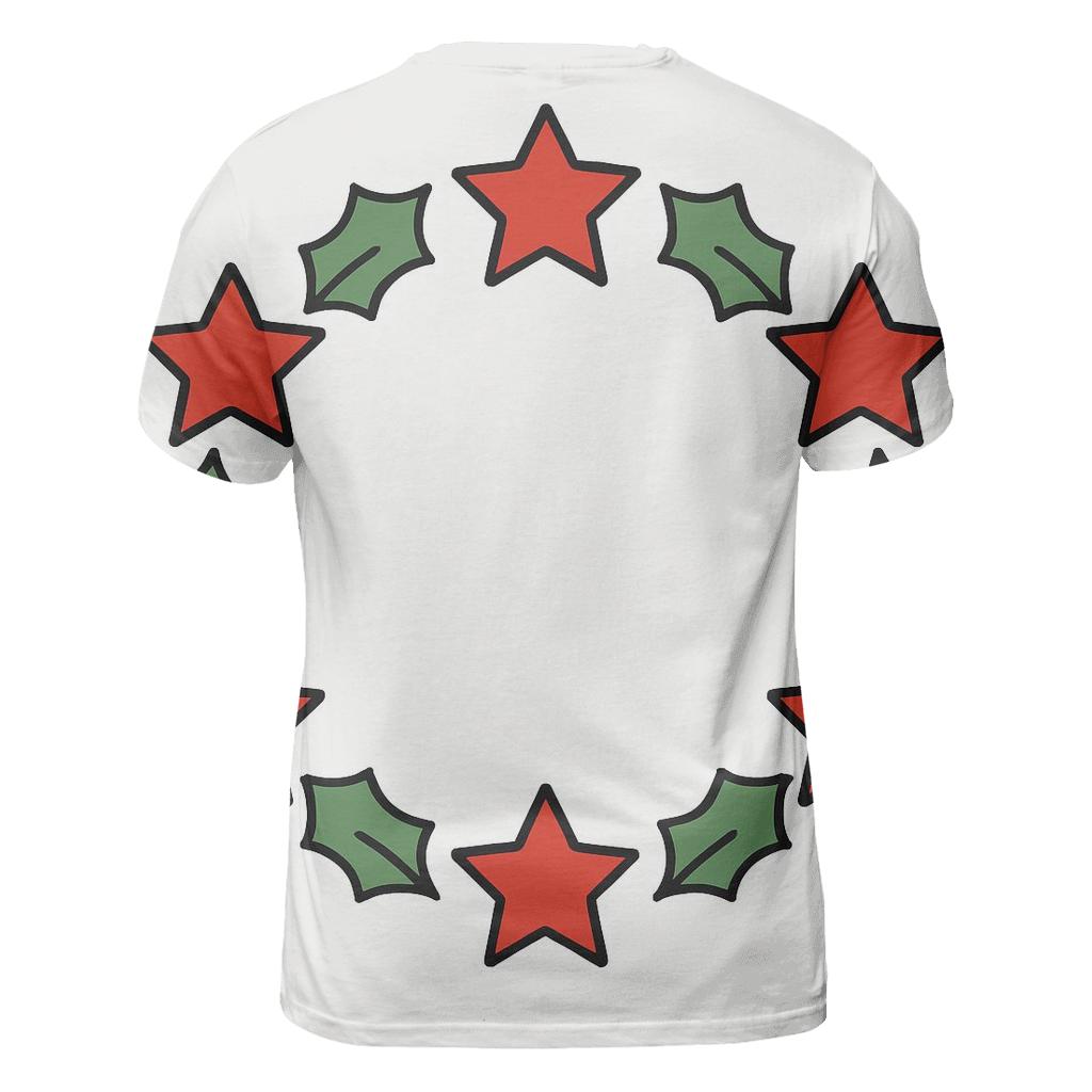 Starry Holly Wreath Harmony creative print fashion shirts