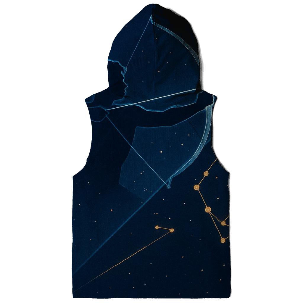 Sagittarius Archer Starfield Diagram graphic hoodies