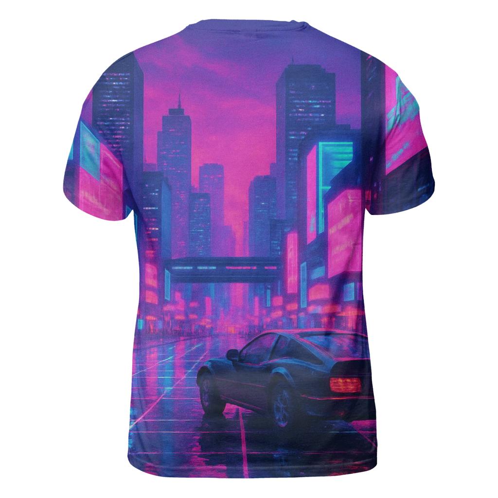 Neon Retro Metropolis designer pattern shirts