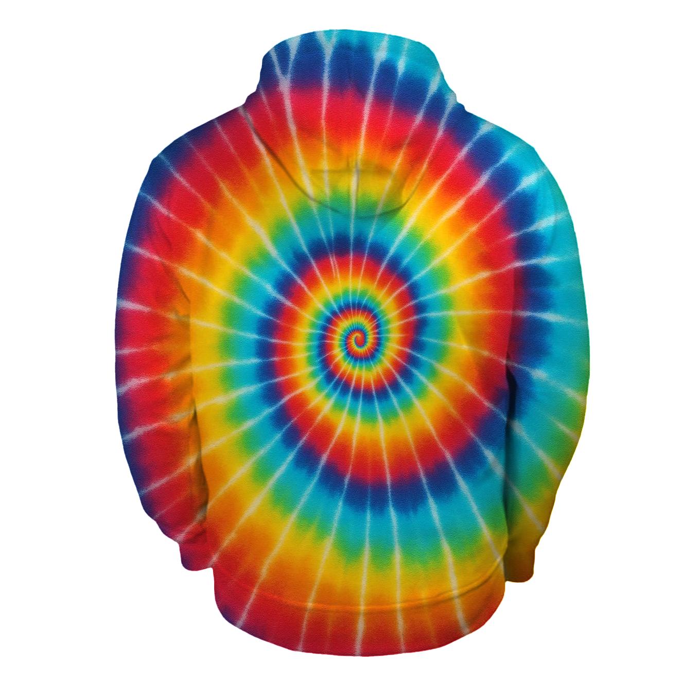 Rainbow Spiral Burst embroidered hoodies
