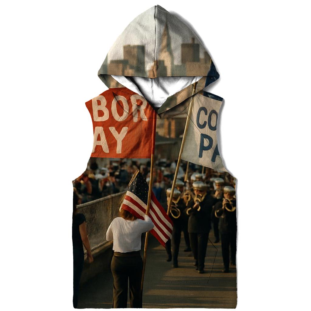 Labor Day Parade Overlook With Skyline Vista graphic hoodies
