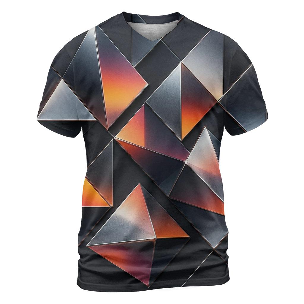 Chrome Mirage Triangles unique graphic print tees