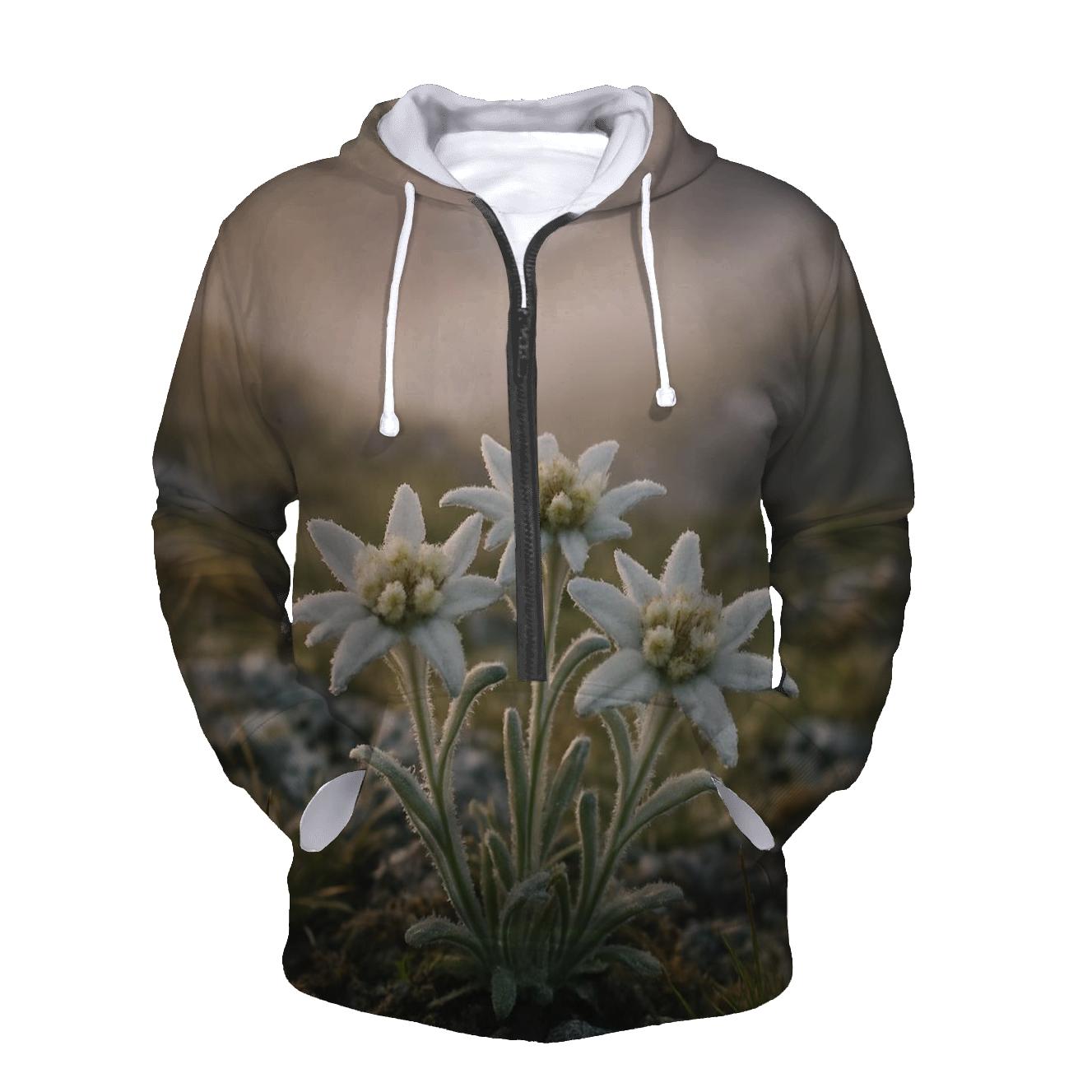 Mist Over Alpine Edelweiss Patch hoodie styles
