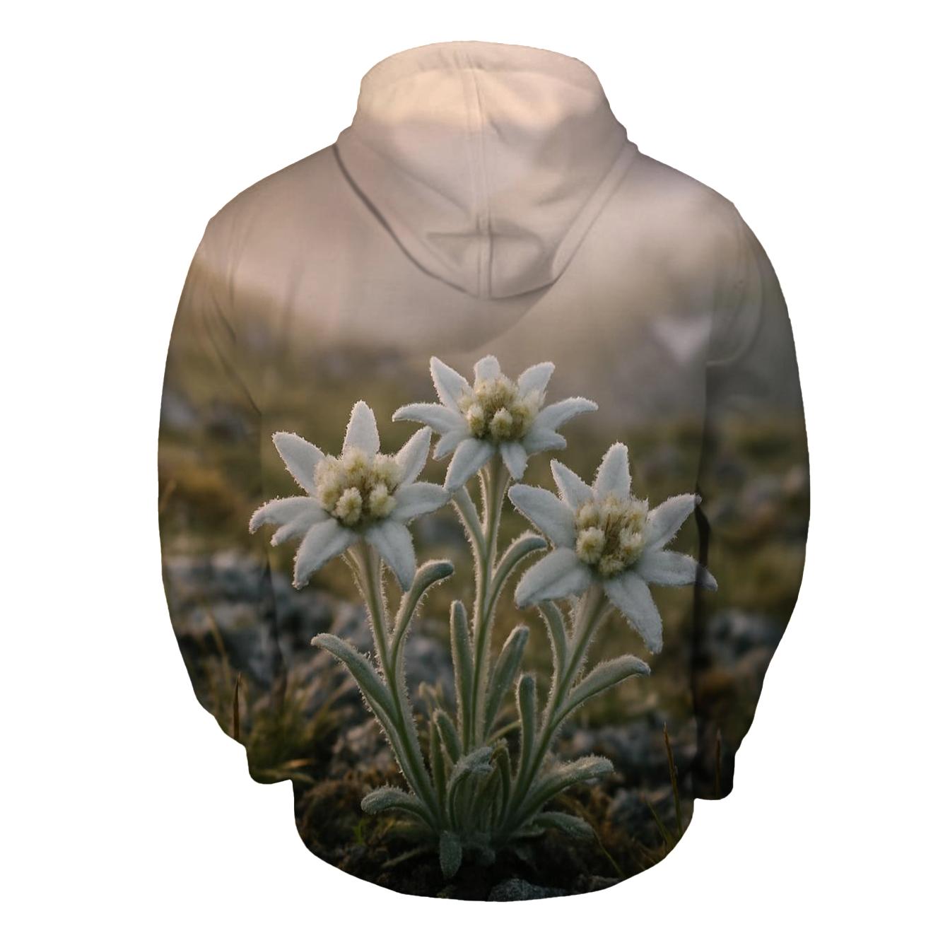 Mist Over Alpine Edelweiss Patch hoodie styles