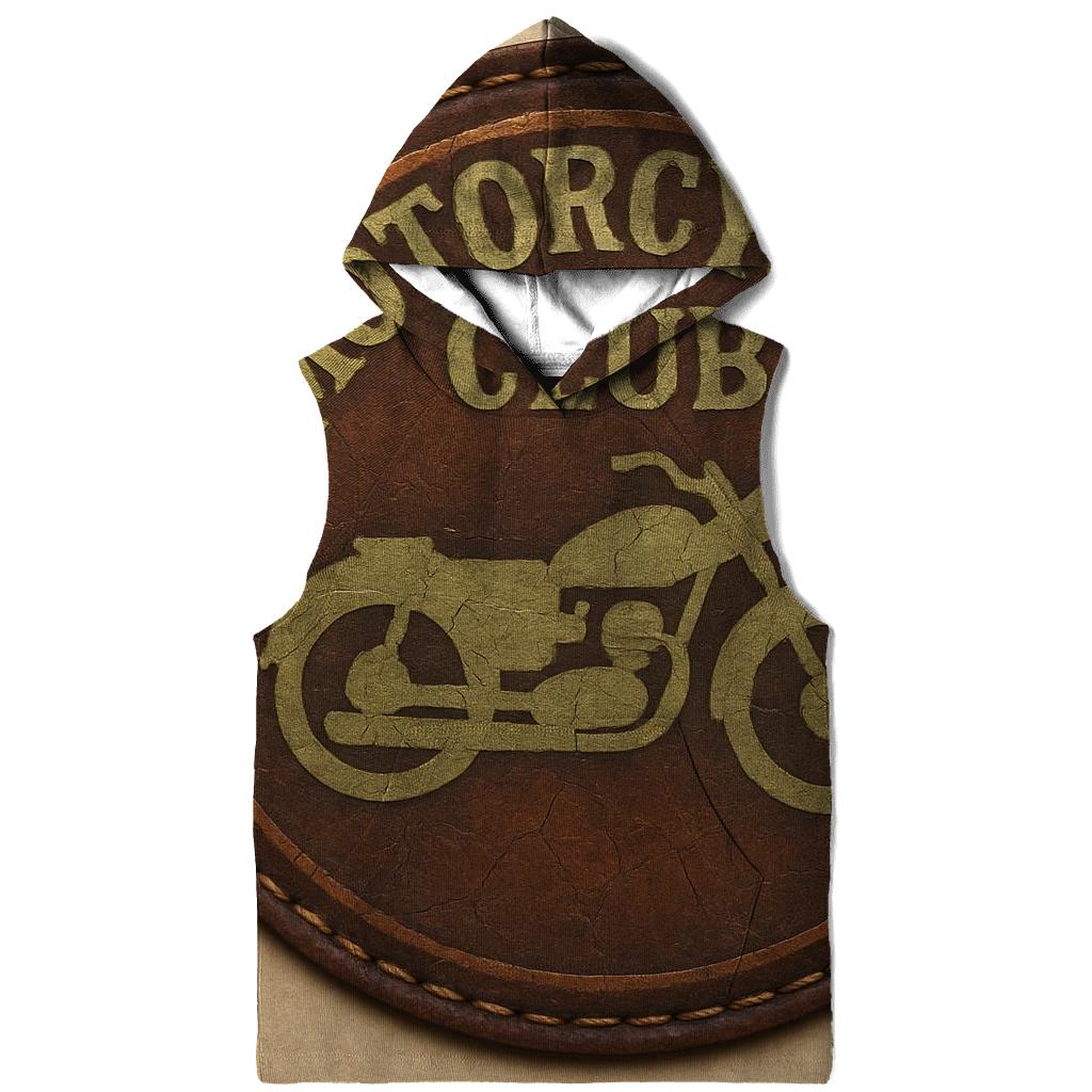 Rustic Motorcycle Club Badge printed hoodies