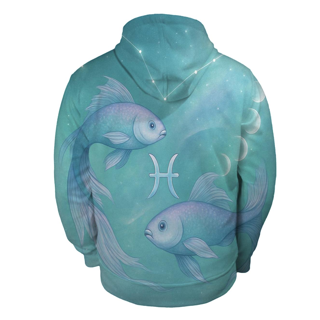 Ethereal Pisces Dual Dream Scene premium hoodies