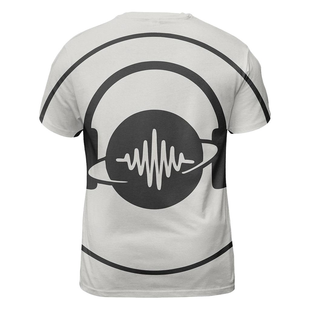 Headphone Orbit Minimal artistic all-over print tops