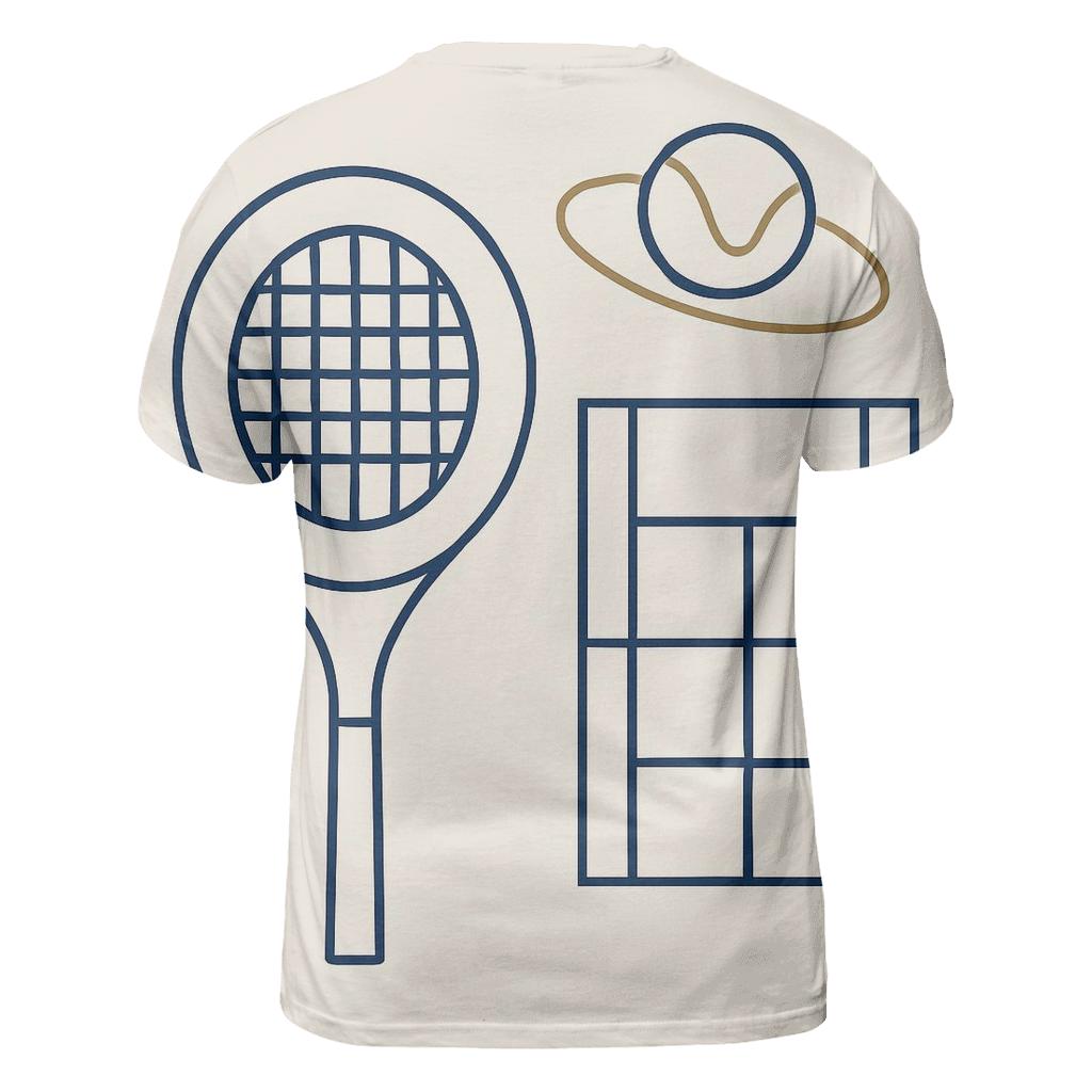 Minimal Tennis Geometry unique graphic print tees