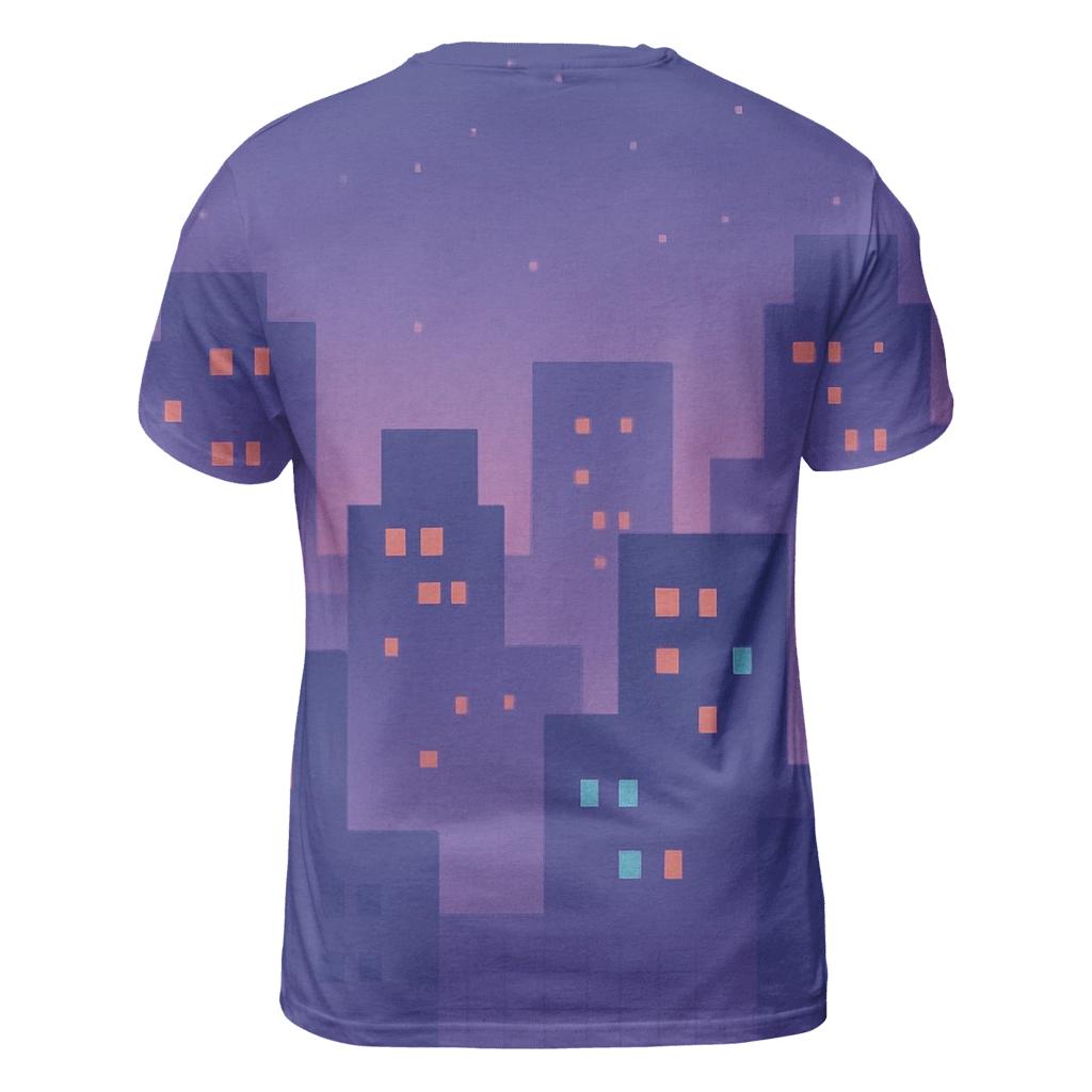 Pixel Skyline Glow personalized full print shirts