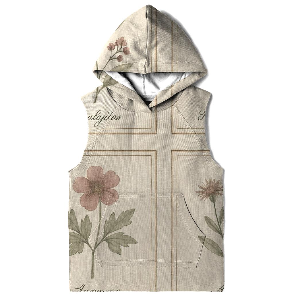 Faded Botanical Print Set hoodies fashion