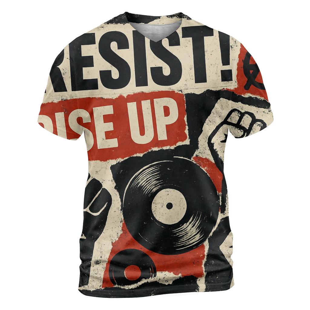 Grunge Typographic Anthem designer pattern shirts