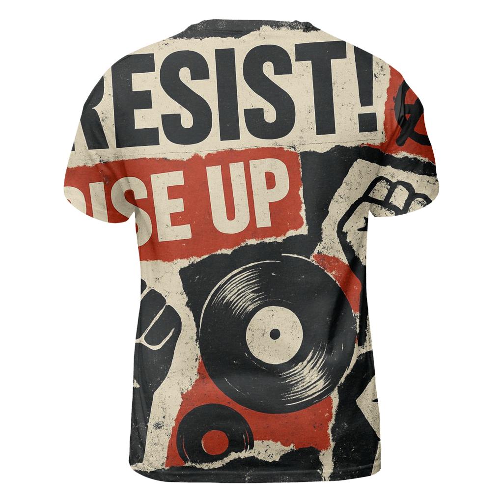 Grunge Typographic Anthem designer pattern shirts