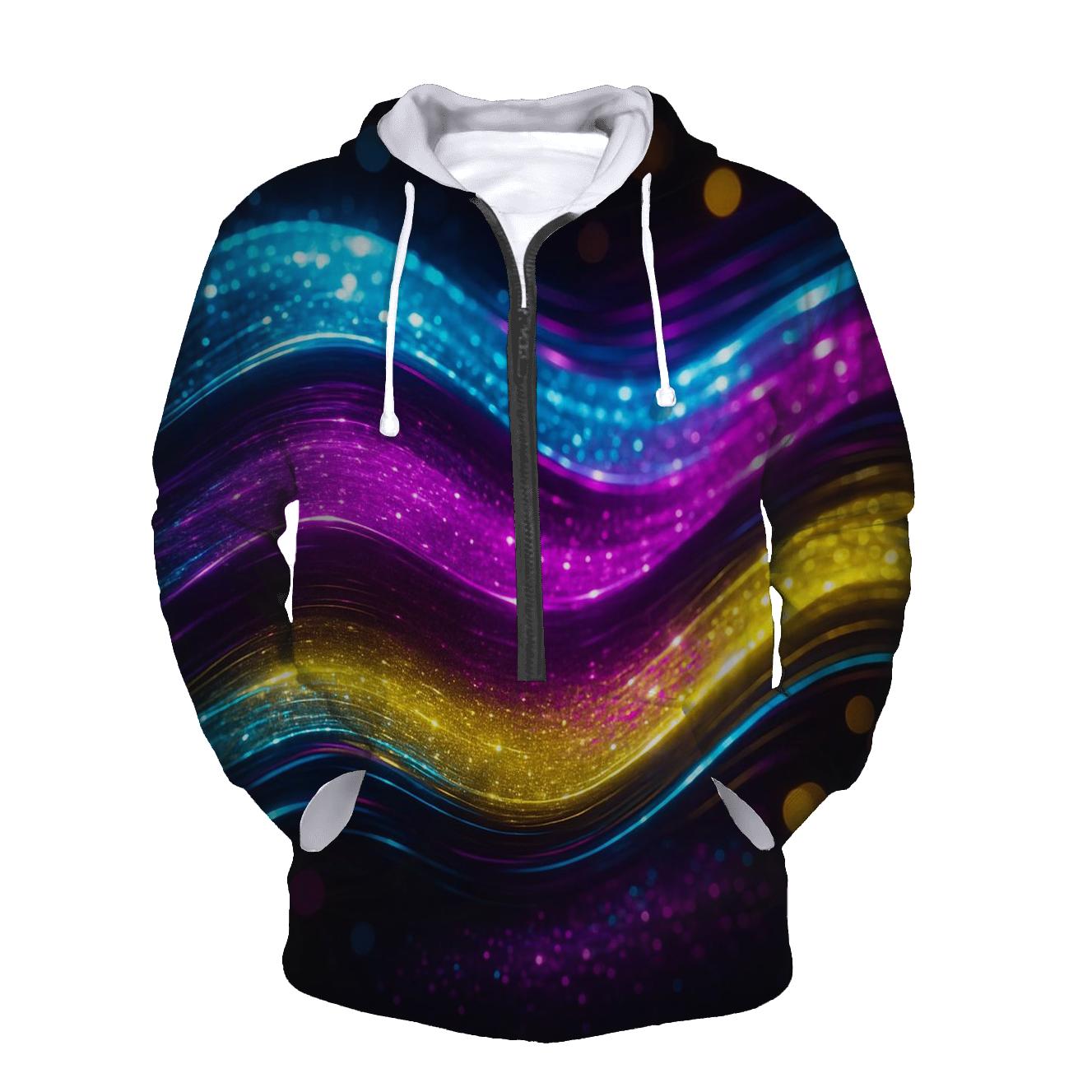 Electric Disco Ripple printed hoodies