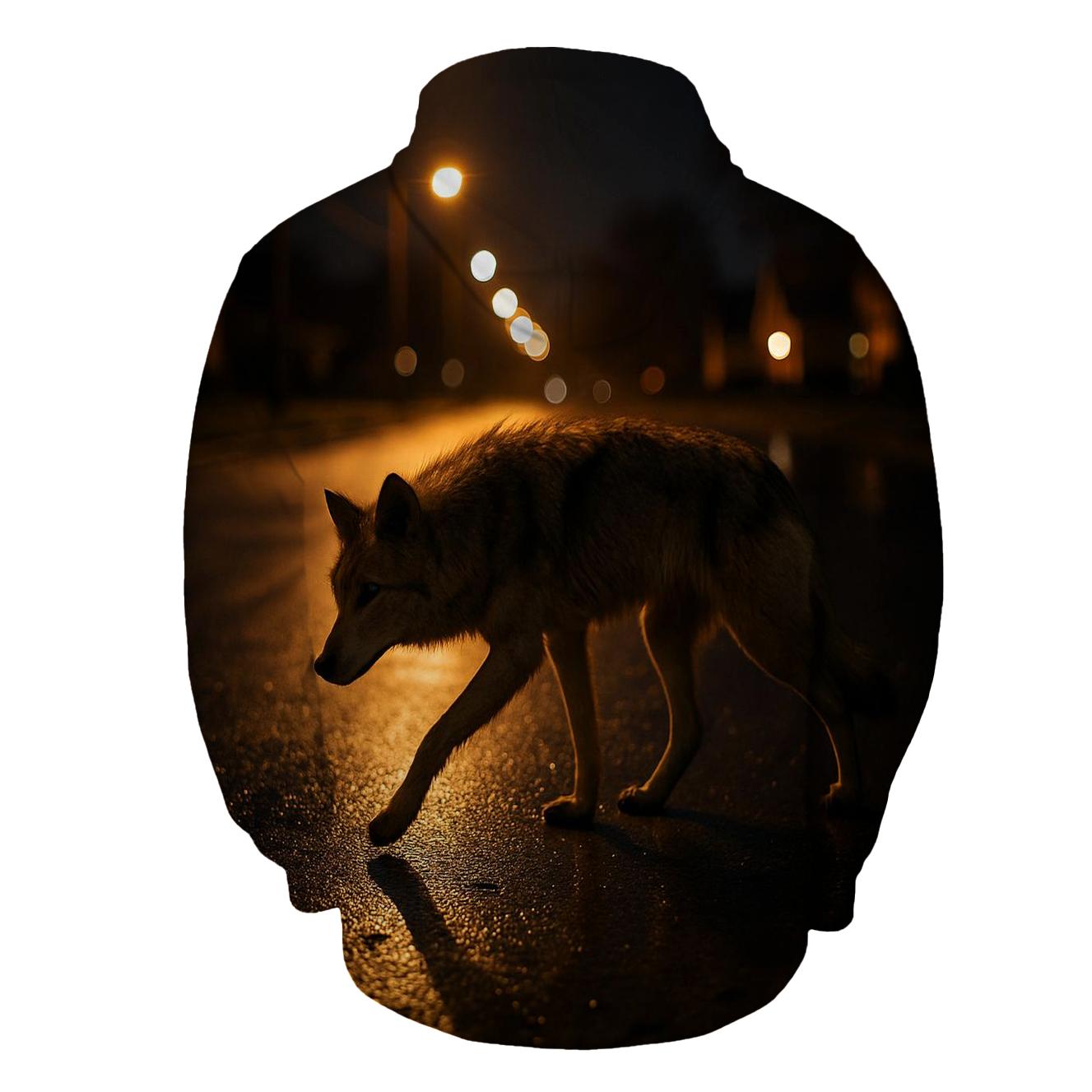 Urban Edge Lone Wolf Crossing embroidered hoodies