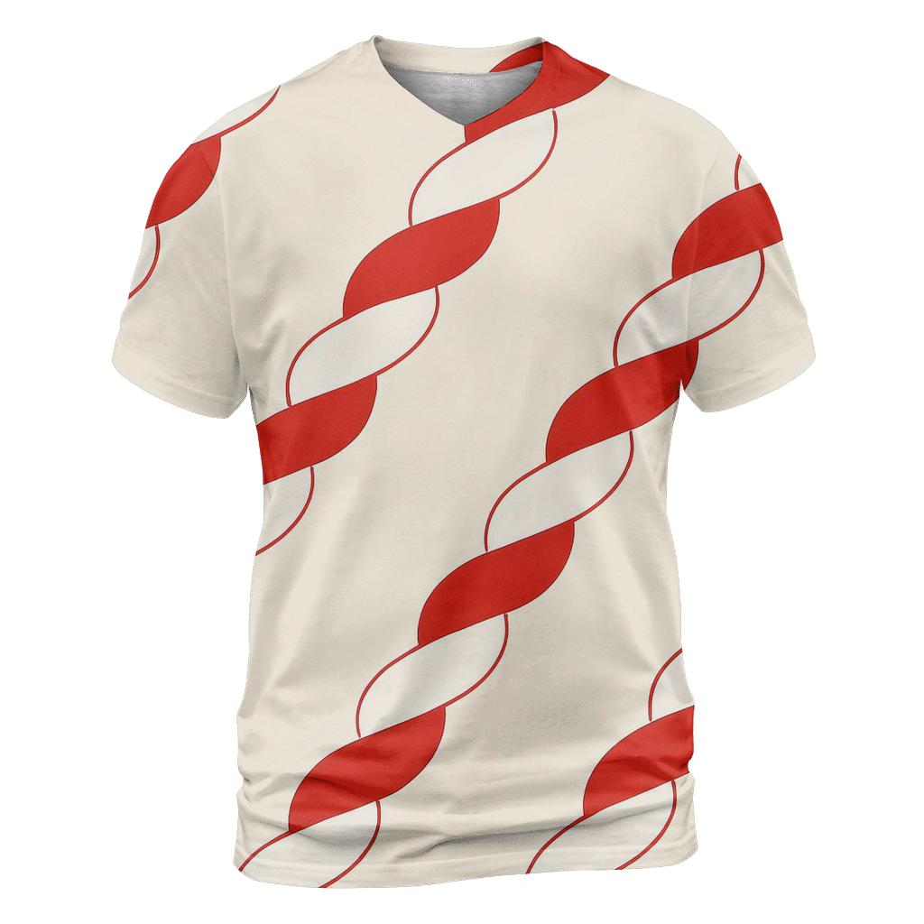 Geometric Candy Cane Twist statement graphic shirts