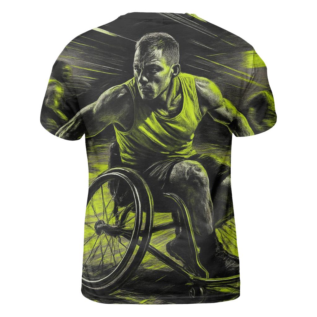 Adaptive Wheelchair Rugby Action creative print fashion shirts