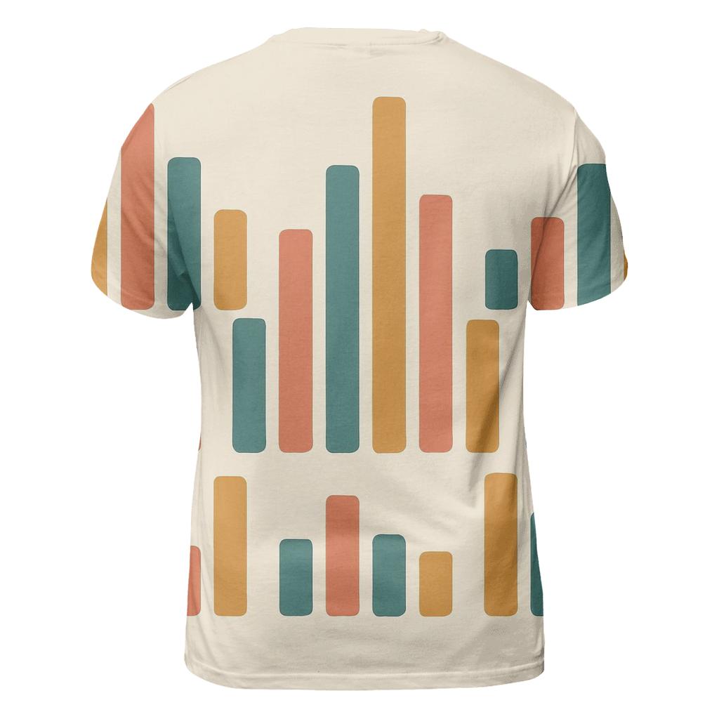 Analog Wave Bars unique graphic print tees
