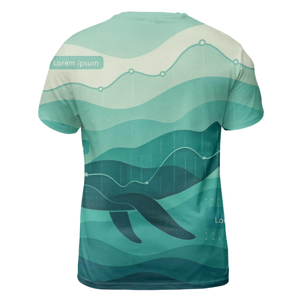 Oceanic Data Wave vibrant all-over design tees