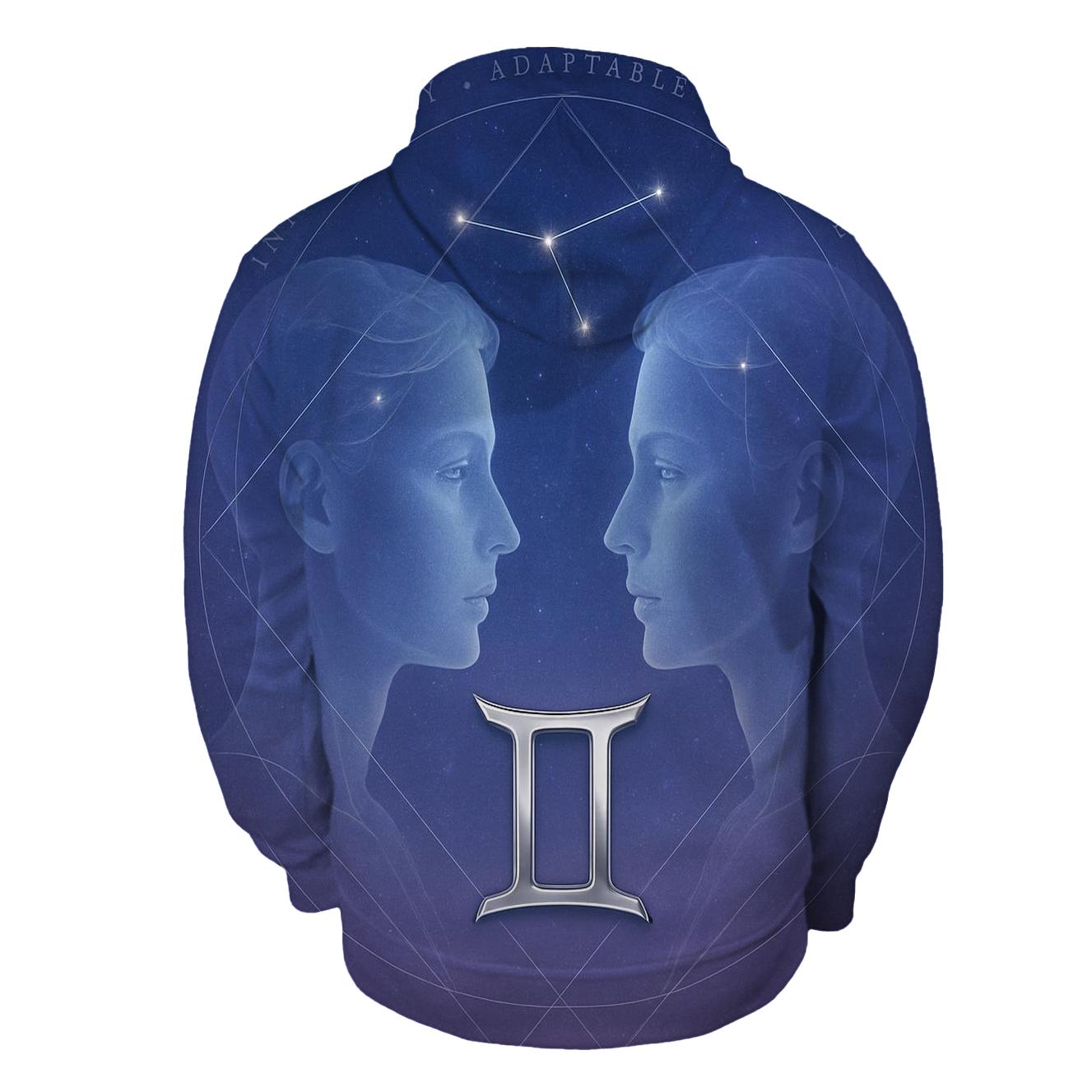 Gemini Twin Nebula Portraits custom hoodies