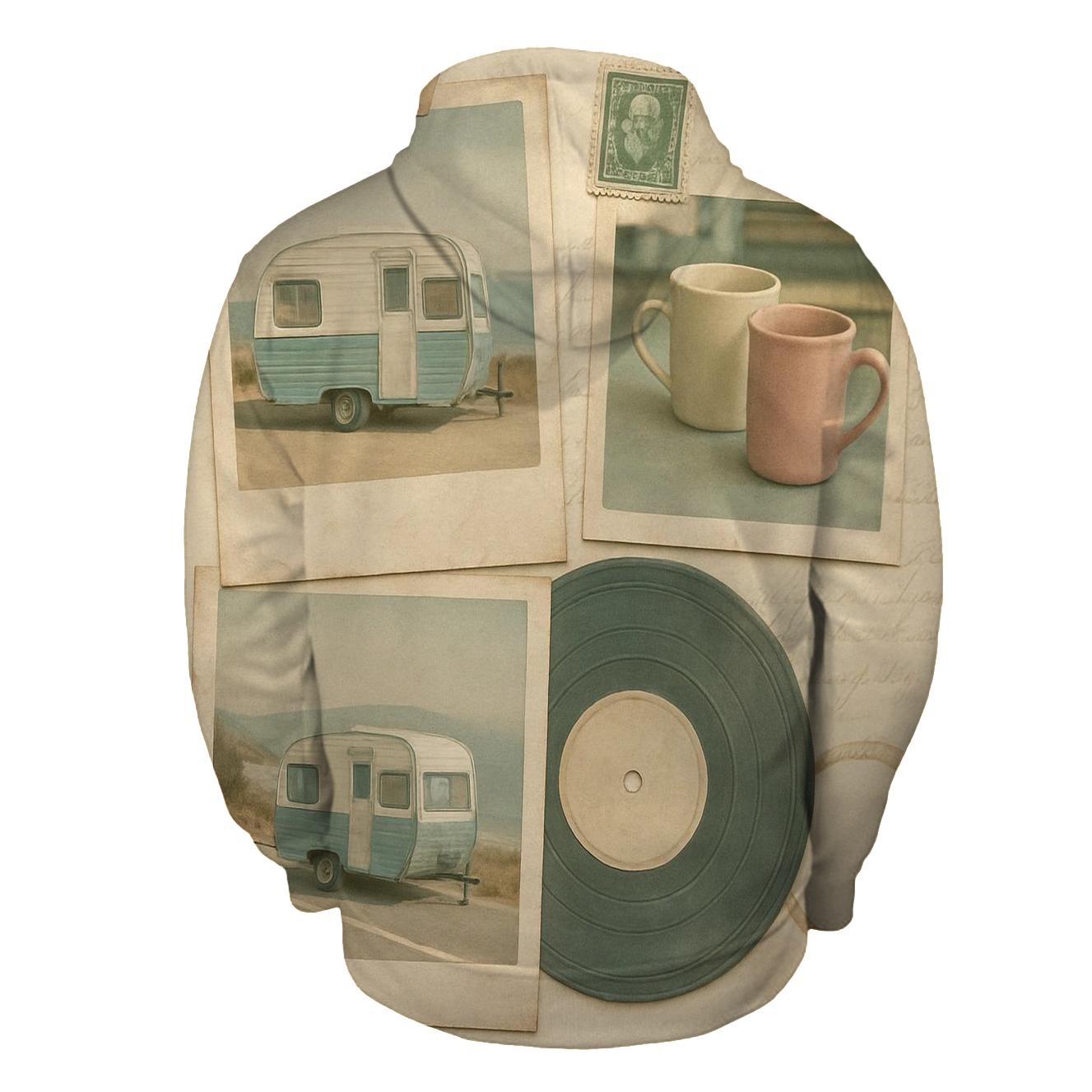 Polaroid Roadtrip Collage zip-up hoodies