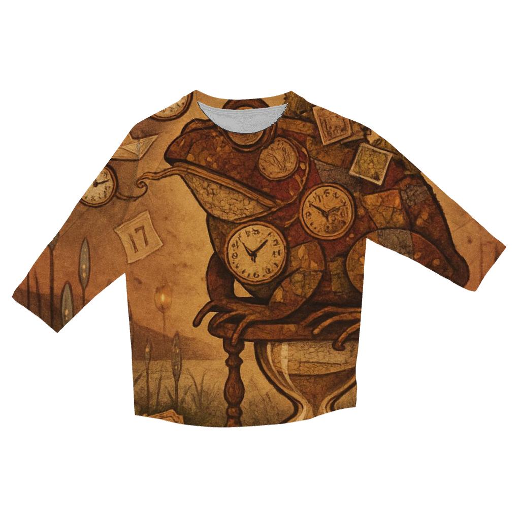 Patchwork Time Toad designer 3/4 sleeve blouses