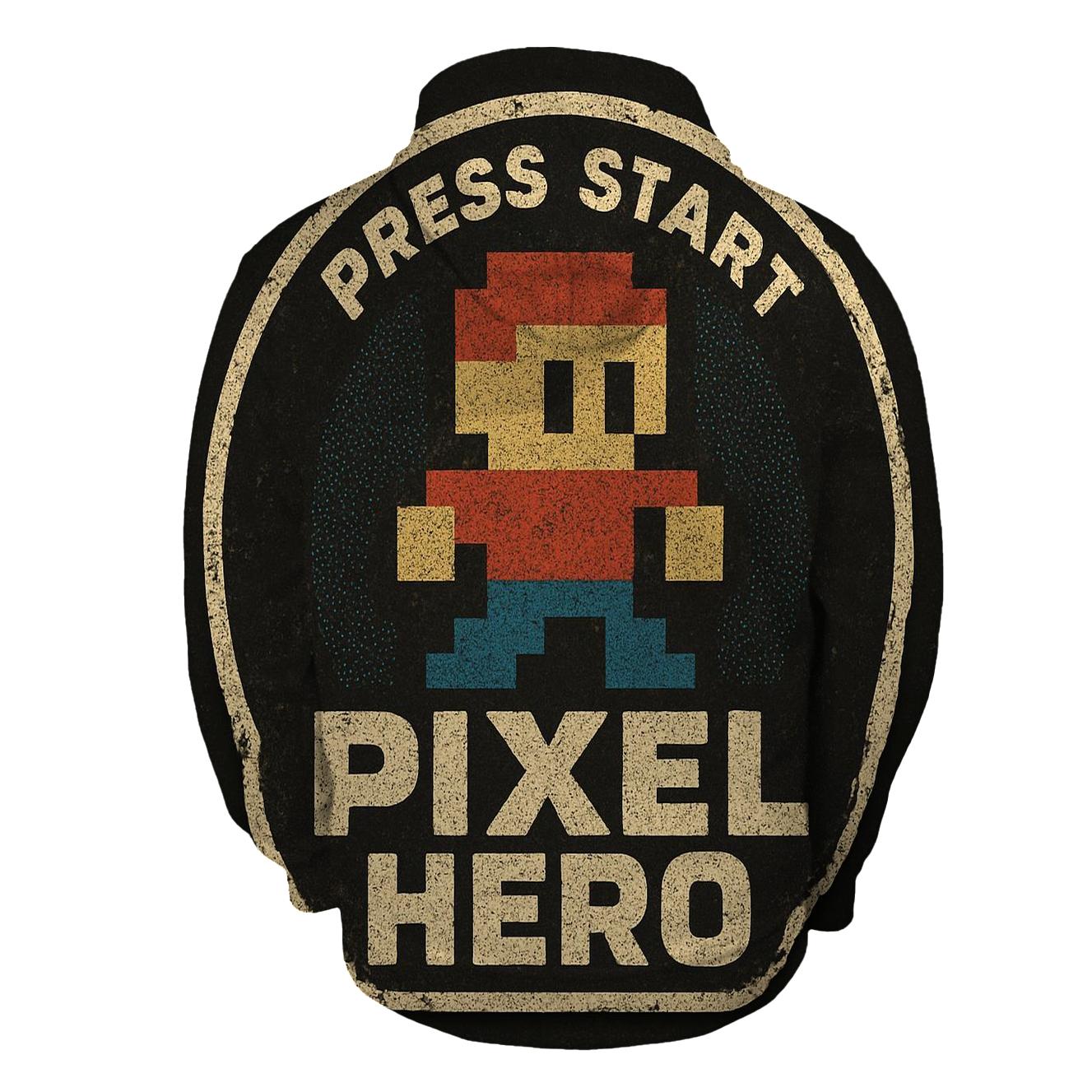 Vintage Arcade Pixel Badge pullover hoodies