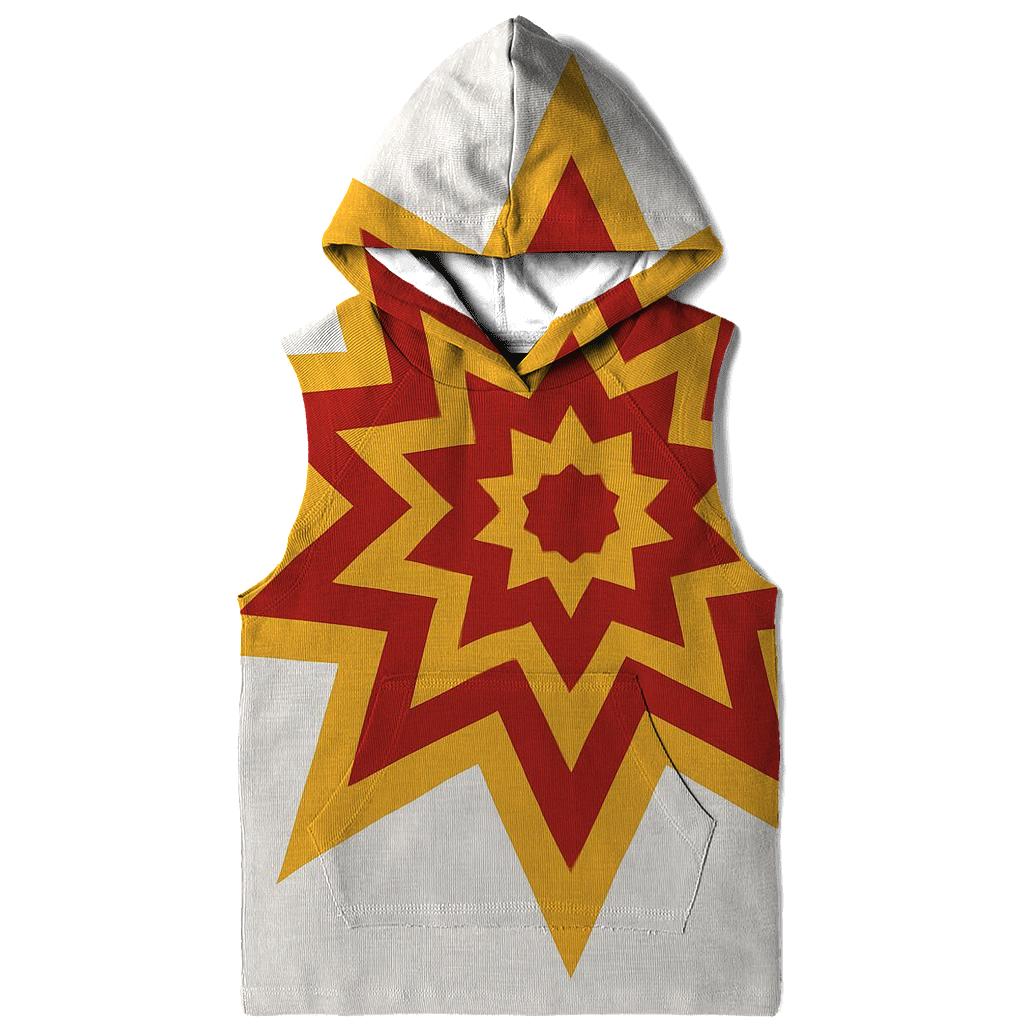 Crimson Gold Starburst Radiance designer hoodies