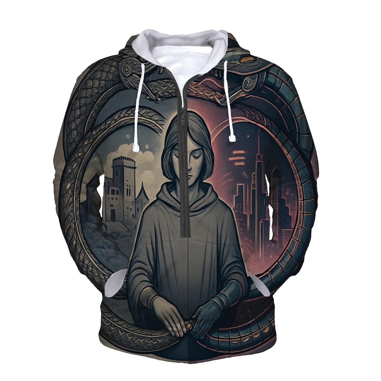 Mirrored Ouroboros Twins heavyweight hoodies