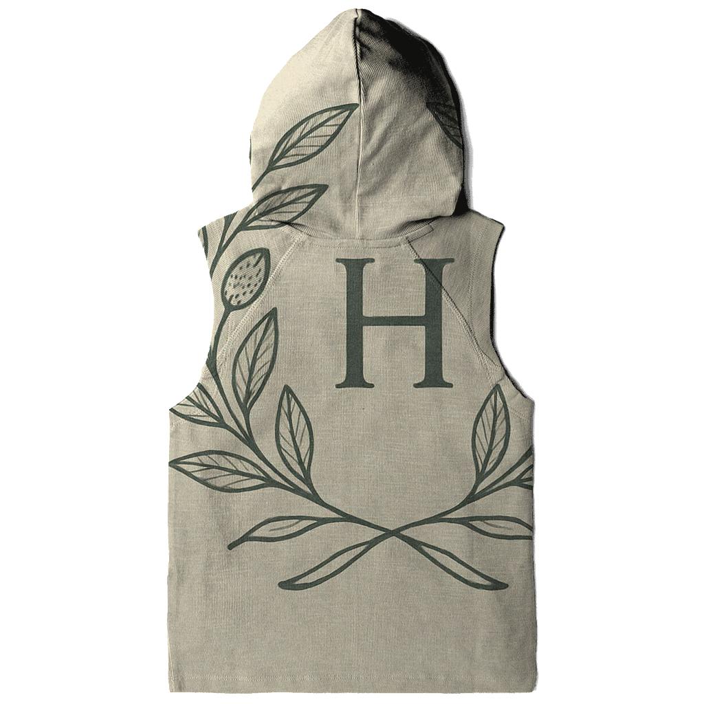 Botanical Linework Emblem lightweight hoodies