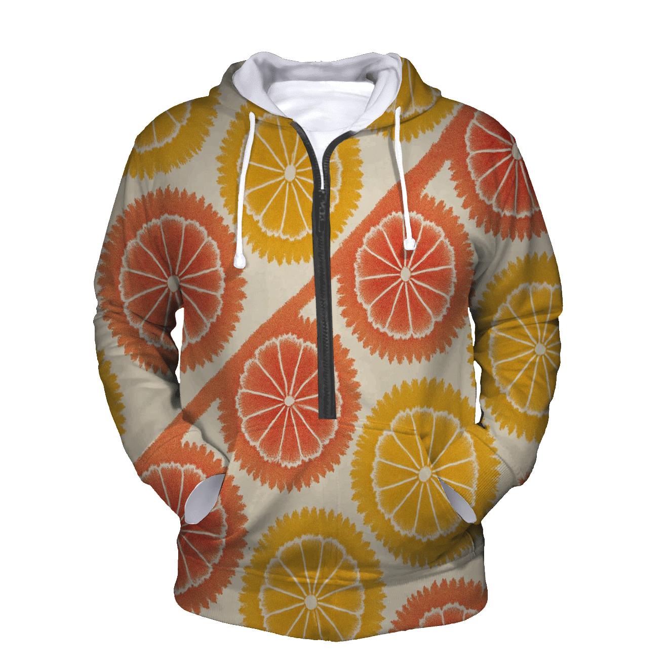 Diagonal Sunrise Kumo embroidered hoodies