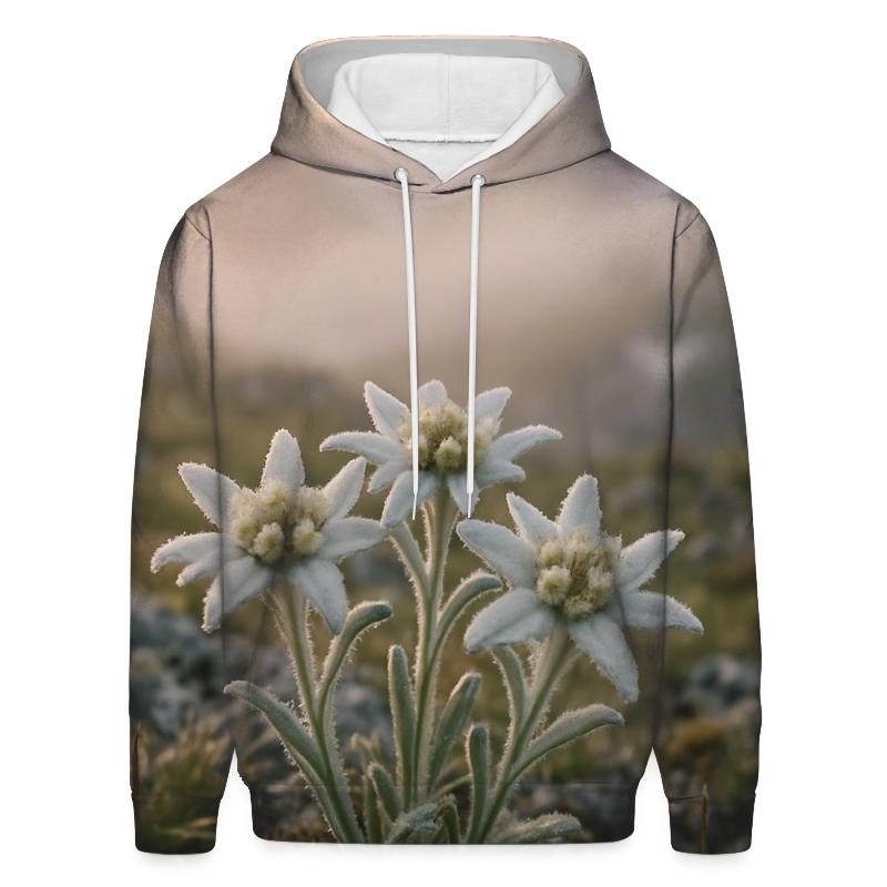 Mist Over Alpine Edelweiss Patch hoodies fashion