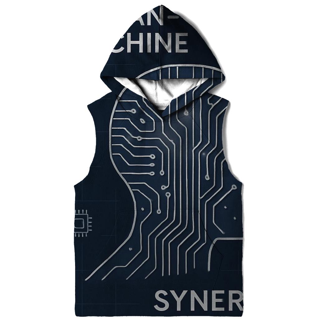 Minimal Tech Circuit Poster pullover hoodies