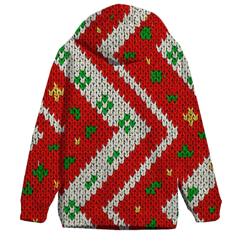 Candy Cane Herringbone Stitch Design pullover hoodies