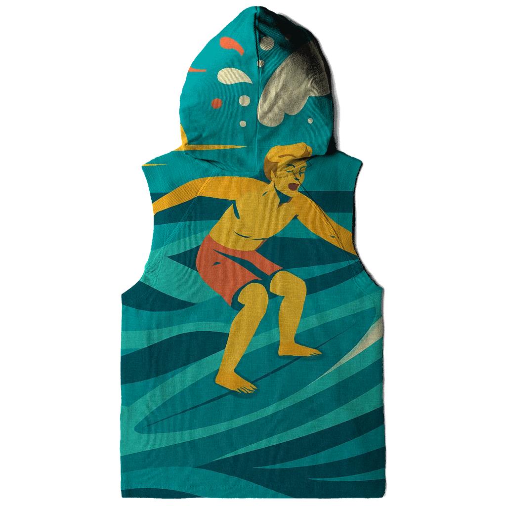 Ocean Surf Vector Collage heavyweight hoodies