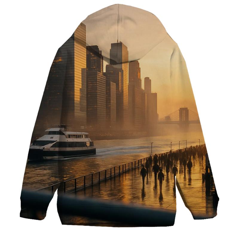 Sunrise Reflections Over Lower Manhattan designer hoodies