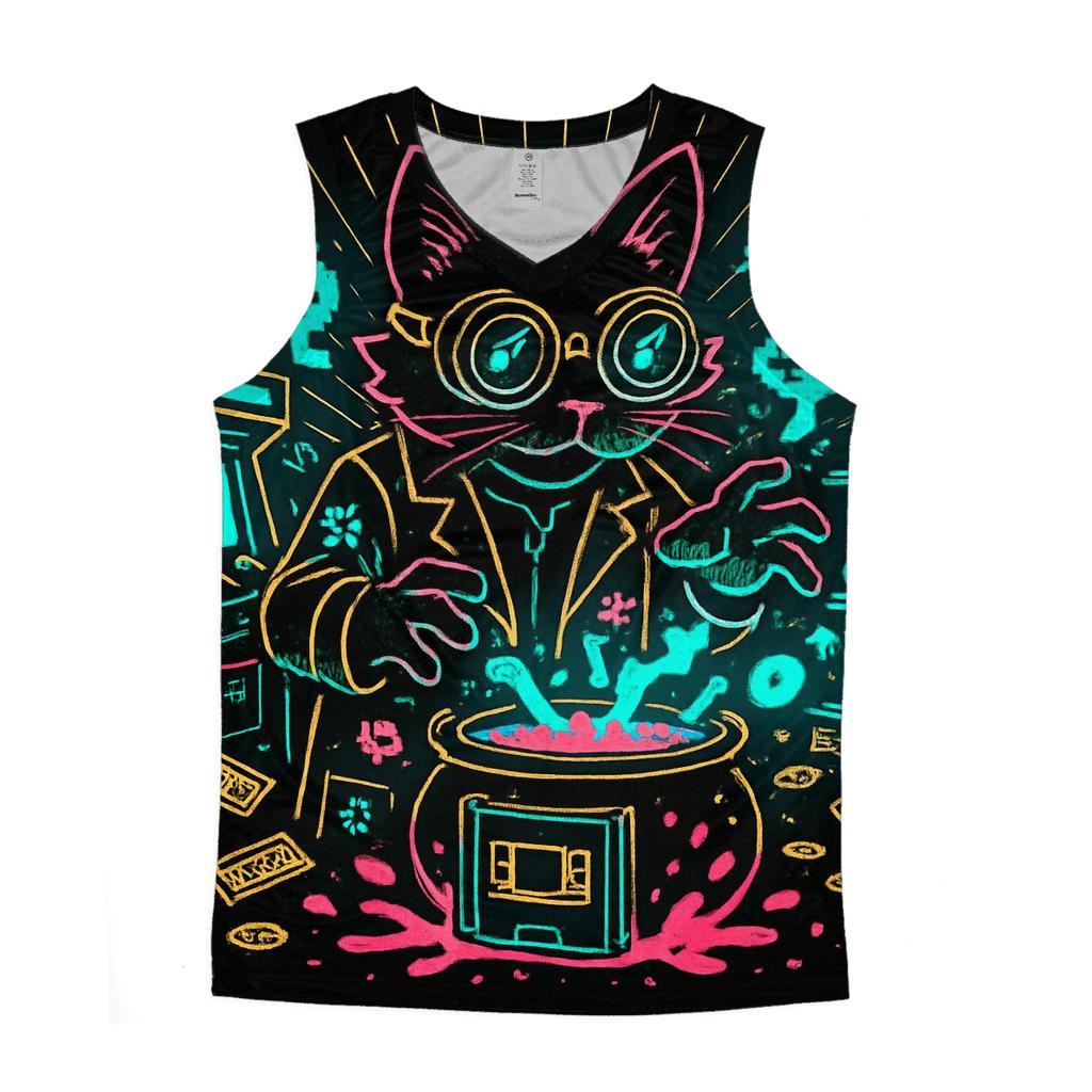 Arcade Alchemist Cat stylish racerback tanks