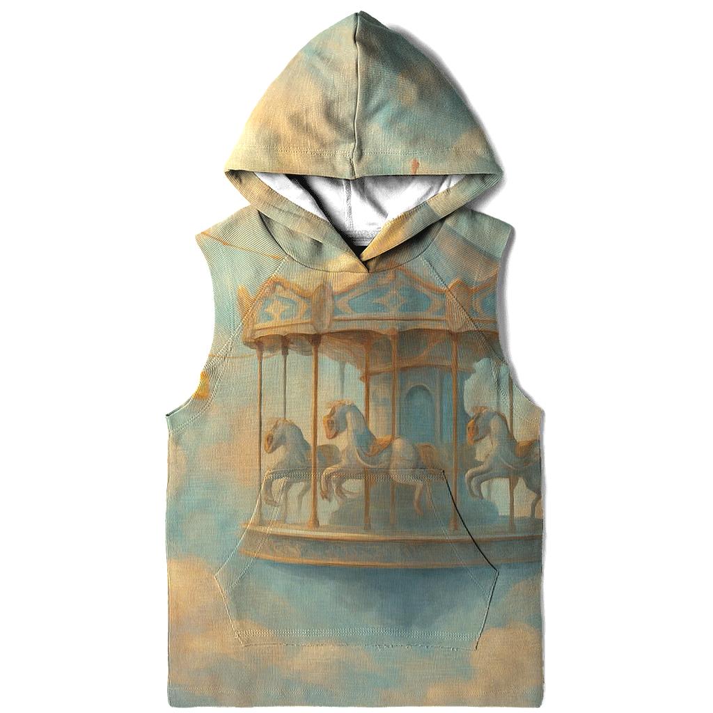 Surreal Carousel Of Clouds embroidered hoodies