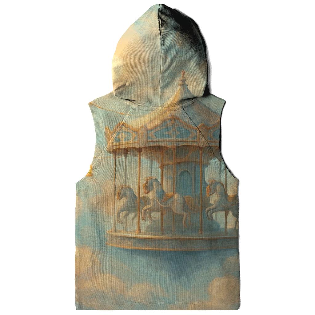 Surreal Carousel Of Clouds embroidered hoodies