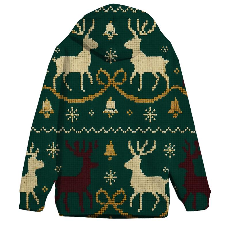 Reindeer Ribbon Carousel Design hoodies fashion
