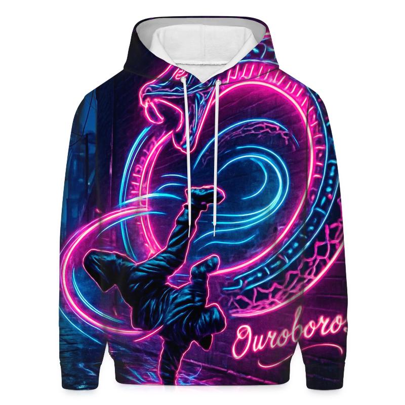 Neon Ouroboros Alley designer hoodies