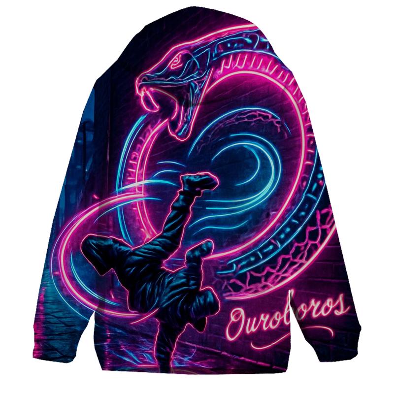 Neon Ouroboros Alley designer hoodies