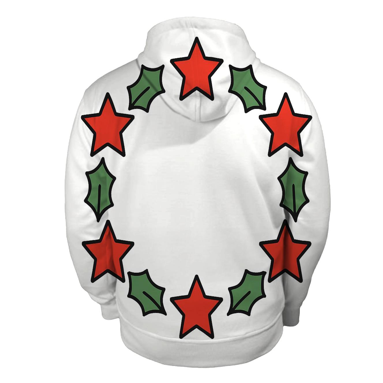 Starry Holly Wreath Harmony zip-up hoodies