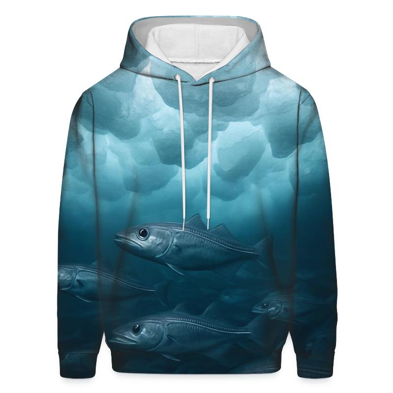 Under-Ice Forage Arctic Cod premium hoodies