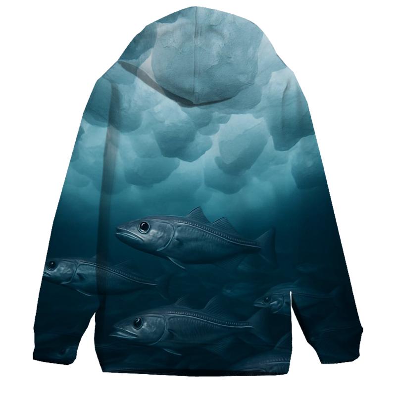 Under-Ice Forage Arctic Cod premium hoodies