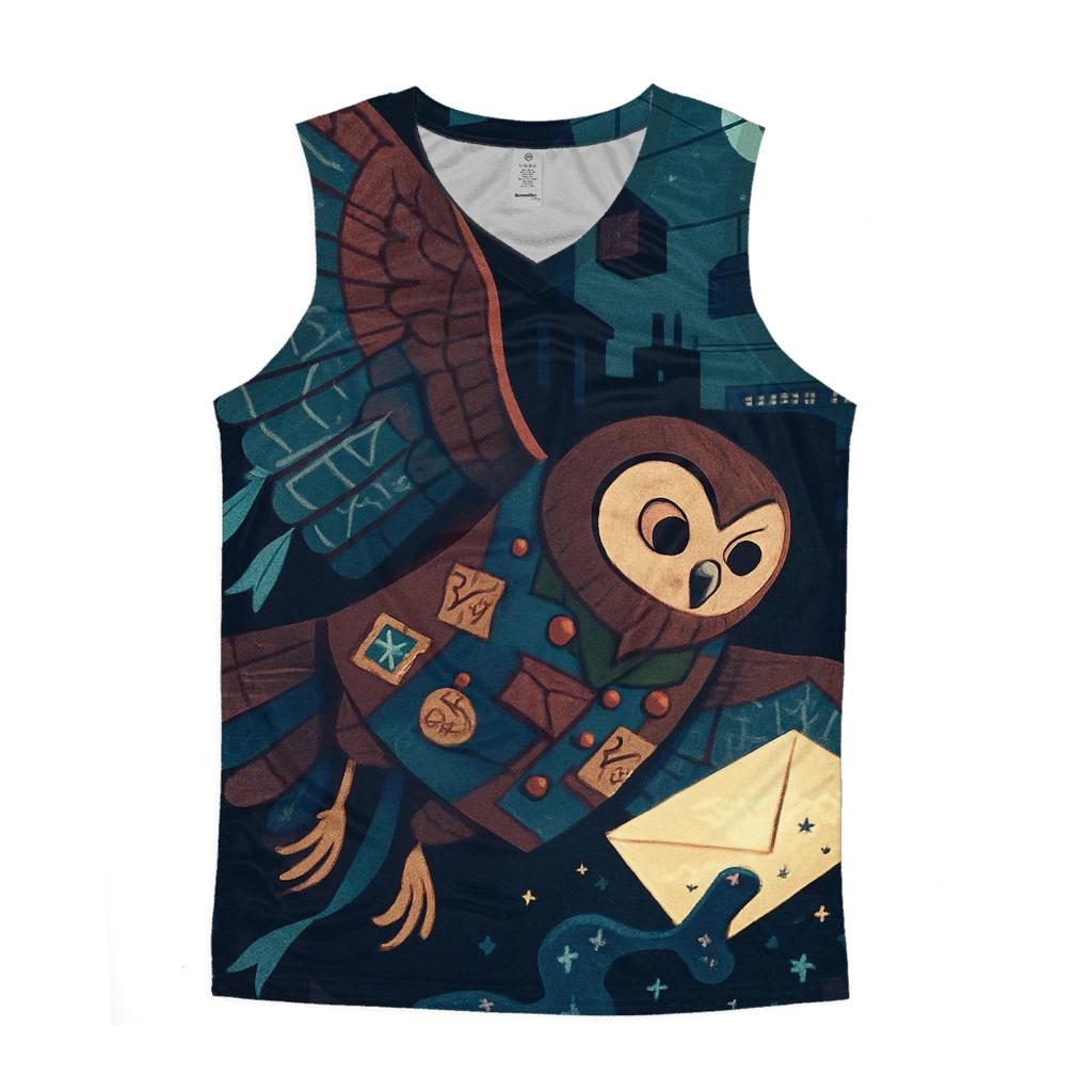 Chromatic Courier Owl casual summer tank tops