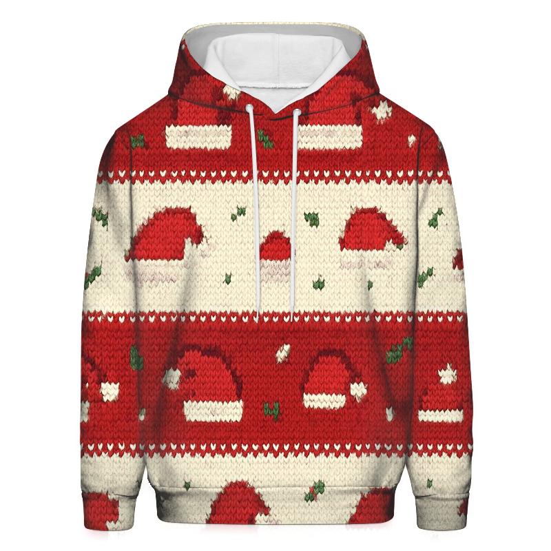 Santa Hat Scatter Bands Design hoodie trends