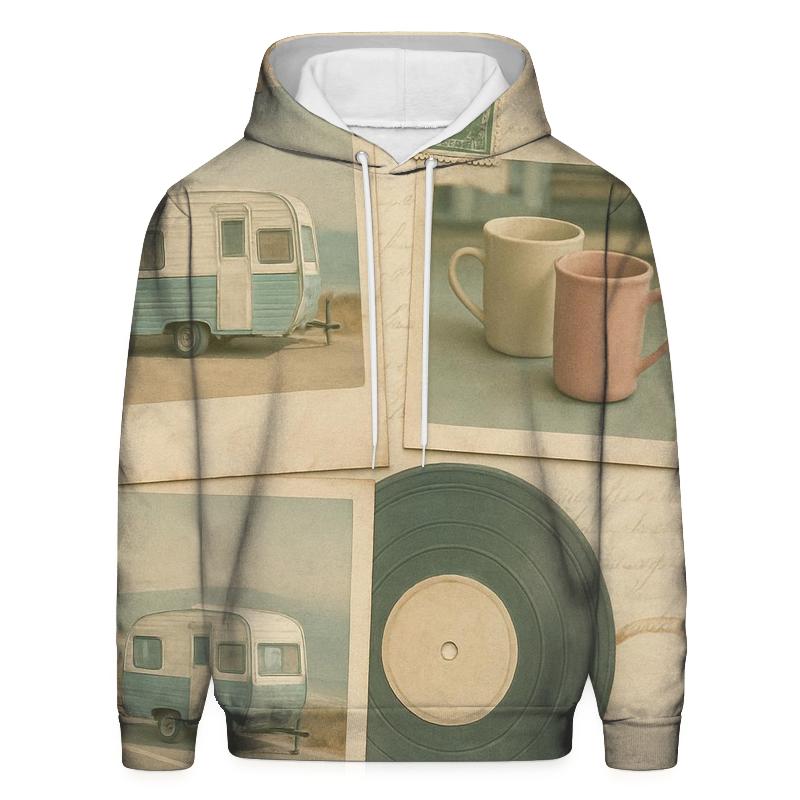 Polaroid Roadtrip Collage embroidered hoodies